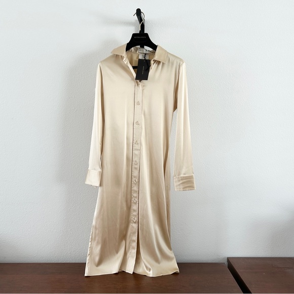 Bottega Veneta Silk Women's Long Sleeve Dress, Size 40, New with Tag. - Picture 4 of 16